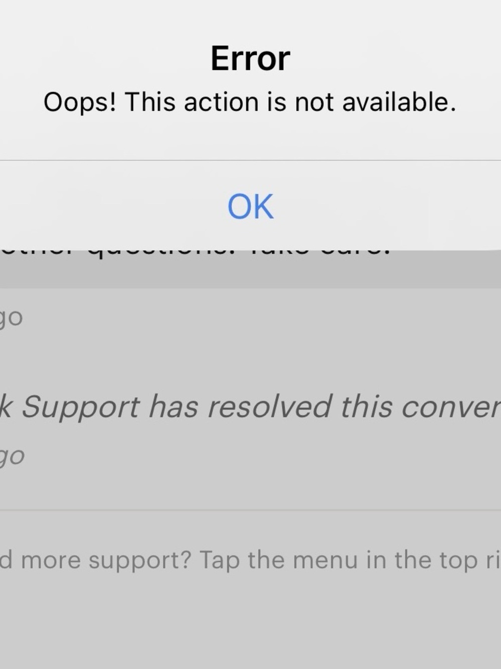 Unable to reply to conversations due to error